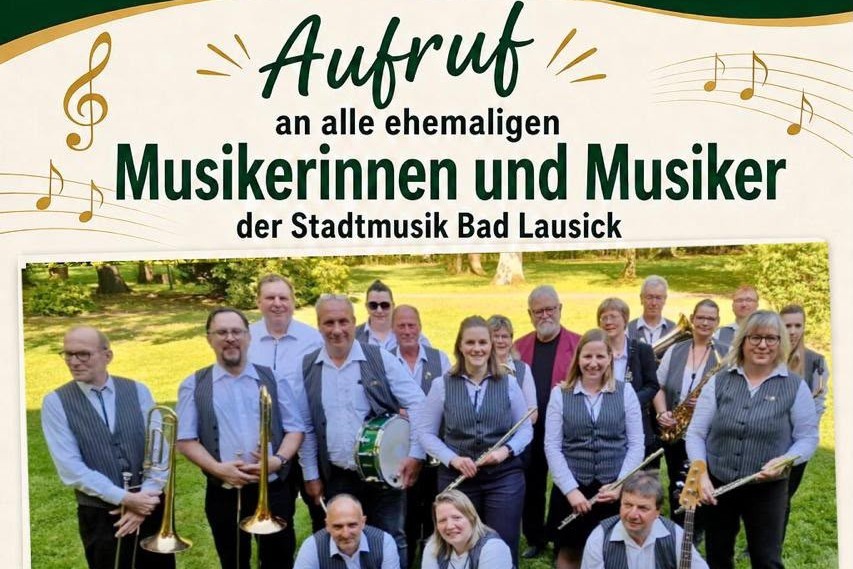 Stadtmusik ruft alle ehemaligen Mitglieder zum Jubiläum 2026